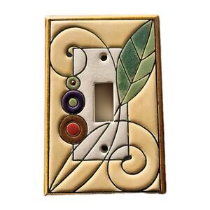 All Fired Up Arts & Crafts Art Pottery Ceramic Light Switch Plate Cover Canada